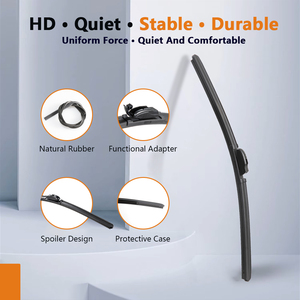 Escobillas Limpiaparabrisas de Goma Natural sin Estructura en U, de Alta Calidad OEM, para Todas las Estaciones, 2 Pares, Ajuste Universal - Product Image 4