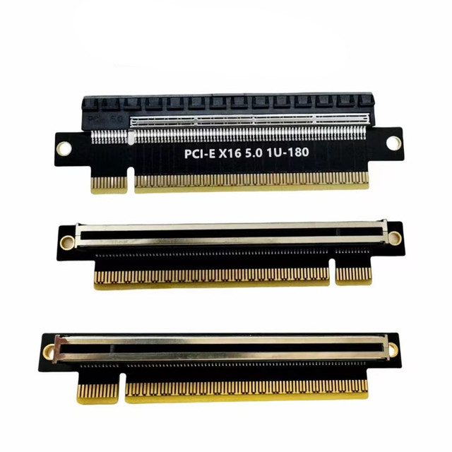 High-speed 90-degree PCI-E 5.0 16X to X16 converter adapter card for computer 1U server chassis is in stock