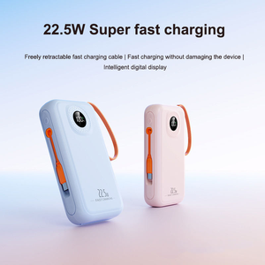 Chargeur portable 20000mah 10000mah Haute capacité Affichage numérique Charge rapide PD20W Batterie externe avec câbles - Product Image 4
