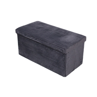 Nordique personnalisé flanelle tissu pouf boîte de rangement Design moderne banc pliant tabouret pour meubles de salon