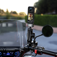 Support de caméra sport Kewig, support à dégagement rapide, compatible avec Go Pro Insta 360, caméra d'action pour moto, guidon de vélo