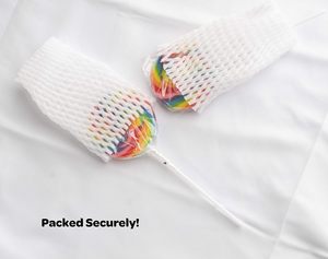 24 bireysel sarılmış gökkuşağı lollipoplar büyük girdap ve Twisty Pops tatil süslemeleri için olmayan kırık Suckers - Product Image 5