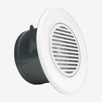 Couvercle d'aération réglable pour l'intérieur Système CVC Diffuseur rond détachable en plastique ABS Évent d'air frais ultra-mince