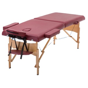 Beauty Spa Ranjang pijat meja lipat, tempat tidur bulu mata portabel bahan kayu 2 bagian untuk bulu mata - Product Image 6