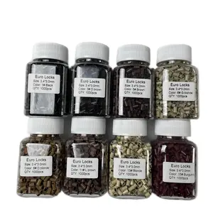 AWYQYH Brand 3.4x3.0x6.0mm Copper Flared Flare Tube Euro Locks Micro Rings Links <strong>Beads</strong> I Tip Hair <strong>Extensions</strong> Commercial Use Made - Product Image 1