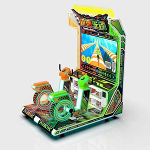 Simulador de coche de carreras de arcade para niños que funciona con monedas Nivel que pasa Montar y conducir una bicicleta Idioma japonés - Product Image 4