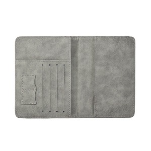 Porta Pasaportes de Piel de Cordero con Protección RFID, Color Gris Claro, Antirrobo, Impermeable, Organizador de Documentos con Ranura para Tarjeta SIM, Primavera 2023 - Product Image 4