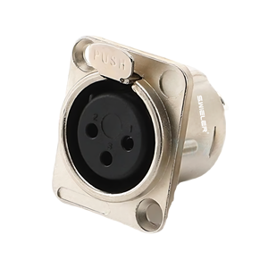 Bạc mạ vít trong thiết kế Speakon nữ nối jack <span class=keywords><strong>3</strong></span> pin Adapter <span class=keywords><strong>Twist</strong></span> Khóa phích cắm <span class=keywords><strong>3</strong></span> cực vuông bảng điều khiển gắn kết ổ cắm kim loại - Product Image 2