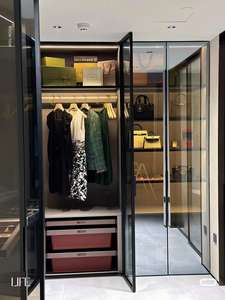 Armoires de chambre à coucher simples en bois modernes de taille personnalisée pour la maison et l'hôtel, meubles d'armoire à vêtements - Product Image 2