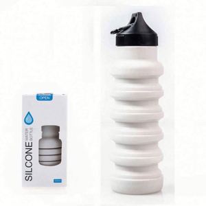 Botella de Agua para Ciclismo con Tapa Plegable de Silicona y Bisagra Antiderrames para Uso en Exteriores - Product Image 2