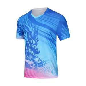 Maillot de tennis personnalisé avec logo, design par sublimation, dernier design, séchage rapide, 100 % polyester, manches courtes. - Product Image 3