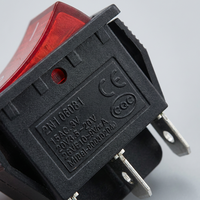 Interrupteur à bascule éclairé KCD2 250 V CA 16 A à 4 broches avec LED rouge pour chauffage électrique, idéal pour machine de test