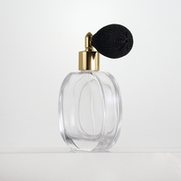 Flacon de parfum de luxe 50 ml en verre cristal violet royal, flacon pulvérisateur vide avec atomiseur à air comprimé pour parfum haut de gamme