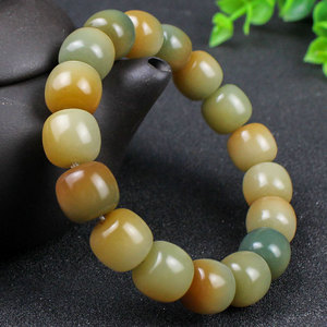 สร้อยข้อมือหยกเมล็ดโพธิ์ 12x13 มม- 17 ชิ้นของขวัญสำหรับทุกเพศสร้อยข้อมือลูกปัดแฟชั่น - Product Image 4