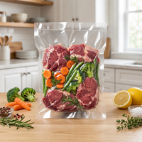 Sacs sous vide à scellage thermique sans BPA, sacs en plastique transparents PA PE à trois soudures latérales pour emballage alimentaire commercial