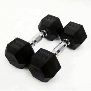 Haltères hexagonaux réglables en fonte noire avec poignées métalliques 5-115 lb – Équipement d'entraînement des bras durable, étanche, unisexe, fabriqué aux États-Unis - Product Image 4