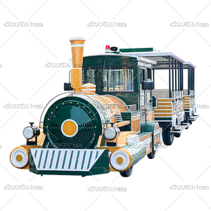 Train sans rails vert et blanc en acier, 42 places, pour enfants et adultes, grande capacité, manège familial pour parc d'attractions, certifié CE - Product Image 2