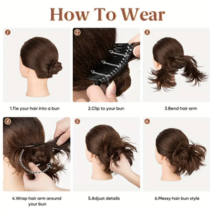 Nouvelles Tendances : <span class=keywords><strong>Chignon</strong></span> Synthétique Effet Coiffure Désordonnée pour Femme, Vente en Gros, Postiches et Extensions <span class=keywords><strong>de</strong></span> Cheveux - Product Image 5