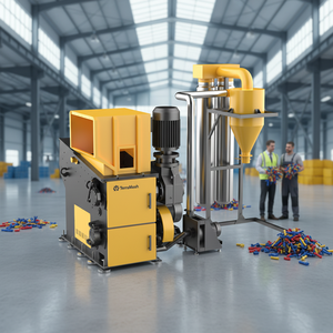 Máquina Trituradora <span class=keywords><strong>de</strong></span> Plástico <span class=keywords><strong>de</strong></span> Alto Rendimiento Combinada con Trituradora para <span class=keywords><strong>Botellas</strong></span> <span class=keywords><strong>de</strong></span> Desecho, Bolsas Tejidas y Textiles Industriales - Product Image 2