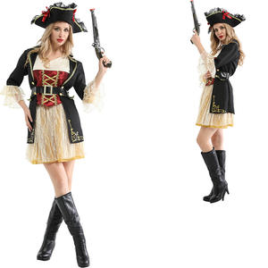<span class=keywords><strong>Costume</strong></span> de princesse <span class=keywords><strong>pirate</strong></span> <span class=keywords><strong>pour</strong></span> <span class=keywords><strong>femme</strong></span> adulte Halloween combinaison de performance sur scène W-02664 avec chemise trench inspirée du personnage de télévision - Product Image 3