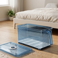 Boîte de conservation alimentaire carrée en plastique hermétique avec marqueur de date pour l'organisation du réfrigérateur et de la cuisine