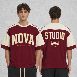 เสื้อยืดโอเวอร์ไซส์ผ้าคอตตอน 300 กรัม ทรงบ็อกซี่ สตรีทแวร์ รับสกรีนโลโก้ แบรนด์ส่วนตัว เสื้อยืดผู้ชาย ขายส่ง - Product Image 1