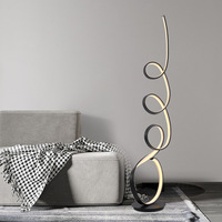 Lampes sur pied LED d'angle de salon, design moderne simple, style nordique, décoratives, télécommandées, arc, RGB