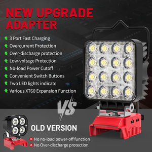 <span class=keywords><strong>Lampe</strong></span> de travail LED portable 48W 18V compatible avec la batterie <span class=keywords><strong>Milwaukee</strong></span> 18V avec port de charge USB et Type-C, <span class=keywords><strong>lampe</strong></span> LED rechargeable - Product Image 5