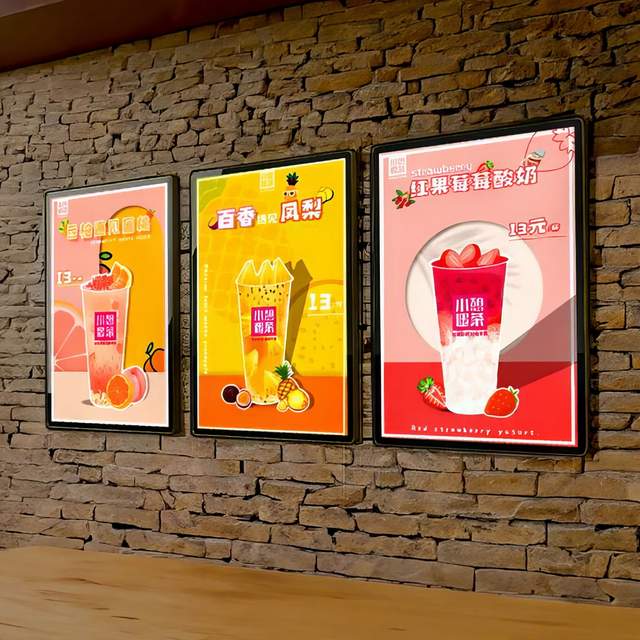 Wholesale Sign Aluminum Advertising Light Boxes Snap Frame Portable Poster Frame LED Illuminated Slim Ultra Thin Light Box