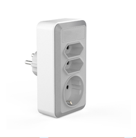 Adaptateur de prise murale multiprise standard allemand WPS 1 2 voies, extension OEM, prise ignifuge PC 3 orifices, quatre USB, CE
