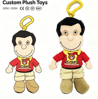 Porte-clés Mascotte en Peluche de Bonne Qualité, Jouet Personnalisé en Peluche, Poupée Humaine Douce, Animaux en Peluche