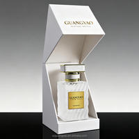 Nouvellement conçu blanc givré carré vide vis parfum bouteille en verre 50ml bouteille en verre rechargeable boîte-cadeau de luxe