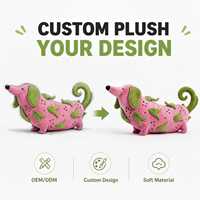 Peluche personnalisée Chien Dragon Fruit en coton PP brodé, tissu super doux, vente en gros directe usine OEM ODM