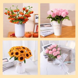 Scovolini in ciniglia per la creazione di bouquet, fai da te, fiori, 6/7/8mm, scovolini più spessi, fiori, giocattoli scientifici e ingegneristici - Product Image 5
