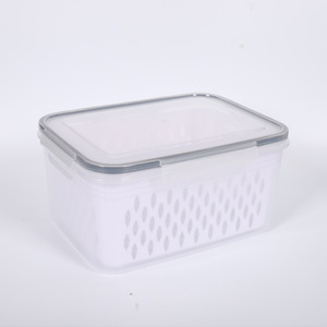 Caja de drenaje y conservación de refrigerador de doble capa japonesa, caja de drenaje y conservación congelada de cocina, caja de almacenamiento de plástico - Product Image 5