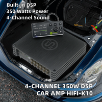 Amplificateur de voiture OEM 8 canaux classe D avec égaliseur DSP intégré, sortie haute puissance 350W RMS, SNR >100dB - HIFI-K10 16V