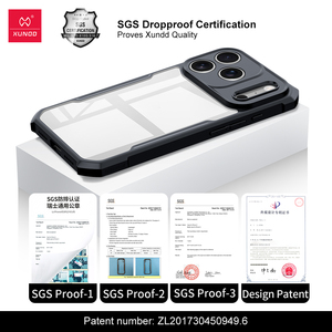 Funda protectora Xundd para iPhone 17 Pro Max Air 16 Pro Max 15 Pro Max, funda trasera transparente a prueba de golpes, funda Airbag - Product Image 4
