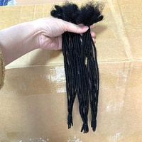 Estensioni dei Dreadlocks dei capelli umani al 100% per uomo/donna/bambini 0.2cm di larghezza estensioni permanenti del Dread Loc fatte a mano complete capelli umani