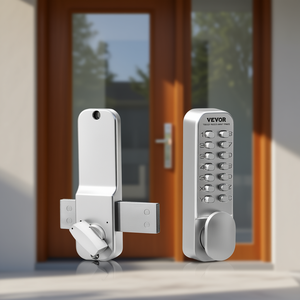 Serrure de porte mécanique sans clé Vevor, 14 clés, alliage de zinc, finition polie, pour porte en verre - Product Image 2