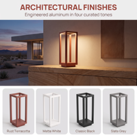 Lanterne en métal moderne, à intensité variable au toucher, sans fil, rechargeable, pour l'extérieur, le patio, le jardin, le restaurant, lampe de table LED d'ambiance