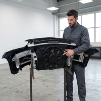 Nuevo Conjunto de Parachoques Delantero para Mercedes-Benz Clase C W206 C200L C260L, Rejilla del Radiador, Ventilador Eléctrico, Kit de Carrocería 2022-2026, Fijación con Tornillos