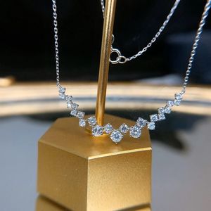 Xinfly สร้อยคอเพชรธรรมชาติสีทอง1.0CT สีธรรมชาติสุดหรูสำหรับงานแต่งงานสุด Au750 - Product Image 2