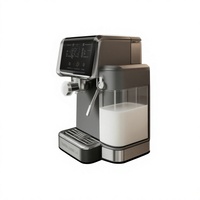Machine à café semi-automatique 20 bars, machine à expresso, écran tactile, moulin à café tout-en-un, mousseur à lait, réservoir d'eau de 1,0 L