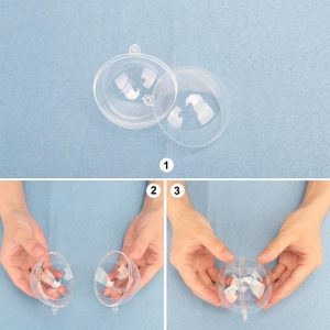 Acrylic Transparent Hollow <b>Sphere</b> 45678101215.620Cm Hanging Christmas <b>Ball</b> Ornament Round Plastic <b>Ball</b> With Hole - Product Image 4