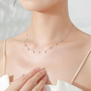 Nuevos aretes y collares de plata de ley S925 de estilo minimalista y lujoso, un conjunto único y sofisticado para mujer - Product Image 6