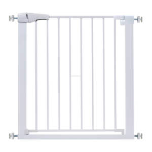 Barrière de sécurité enfant en métal, barrière pour animaux domestiques avec extension, barrières de sécurité pour bébés pour escaliers et portes, barrières de sécurité à fixation par pression - Product Image 1