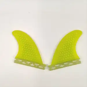 High Quality Wholesale New Color 2 Tab Surf Fin Twin Fins Fiberglass Honeycomb Surfboard Fins