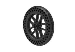 Roue de fauteuil roulant électrique de 10 pouces, robuste, 10x1.5, pneu solide sans air en TPE, fabriquée par Nedong, fabricant professionnel de pneus. - Product Image 3