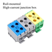 Bloc de jonction haute capacité pour rail UTJ, répartiteur 1 entrée plusieurs sorties, boîtier de jonction en alliage d'aluminium haute conductivité