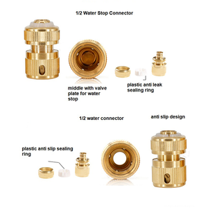Adaptateur de Robinet à Filetage Femelle 2-en-1 de Haute Qualité, Raccords de <span class=keywords><strong>Tuyau</strong></span> 1/2, Ensemble de Connecteurs Rapides en Laiton pour Robinet de <span class=keywords><strong>Tuyau</strong></span> - Product Image 4